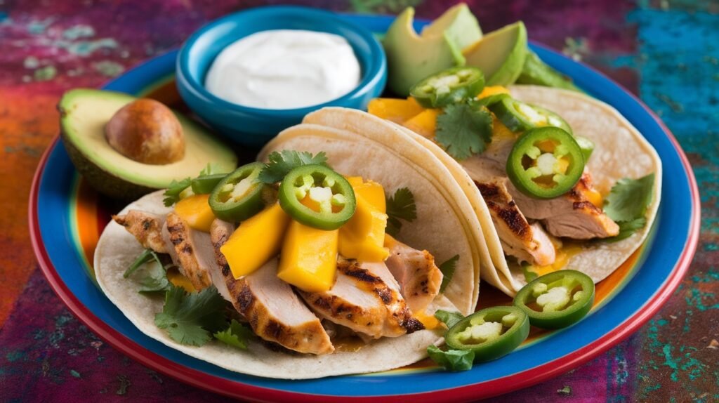 Jalapeño Mango Chicken Tacos