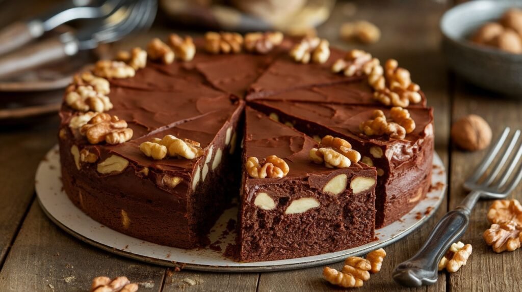 Nutty Brownie Cake