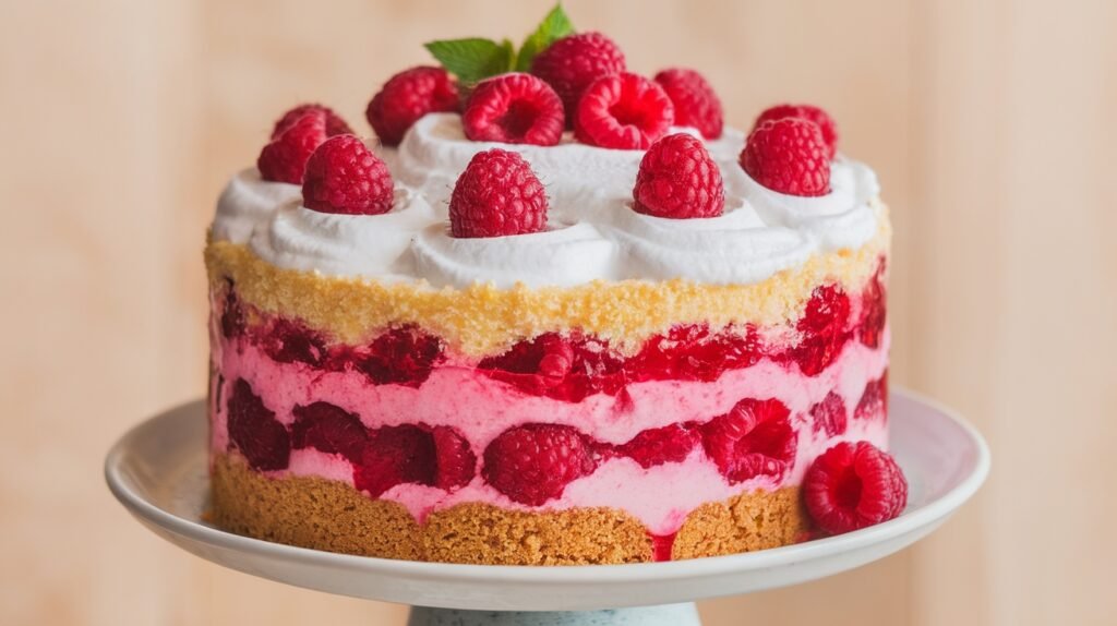 Raspberry Poke Cake