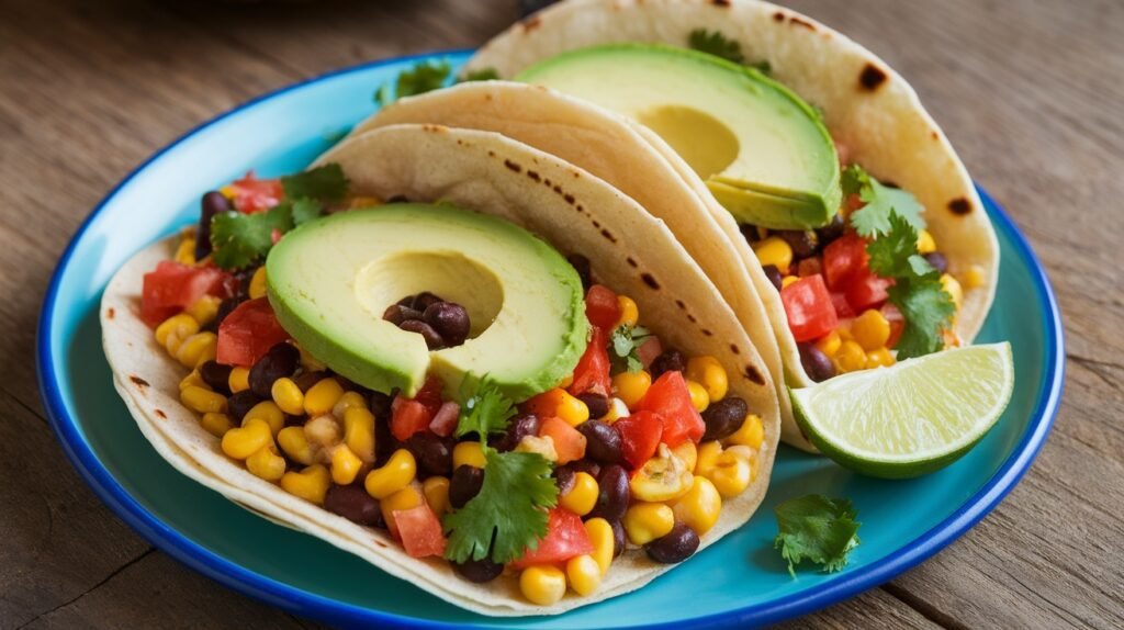 Roasted Corn and Black Bean Tacos