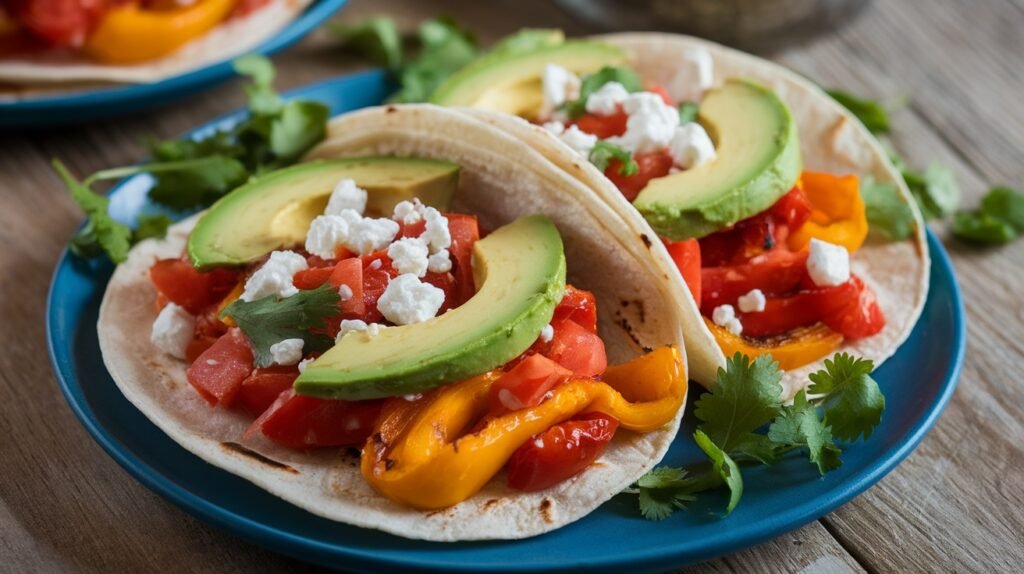 Roasted Pepper and Tomato Tacos