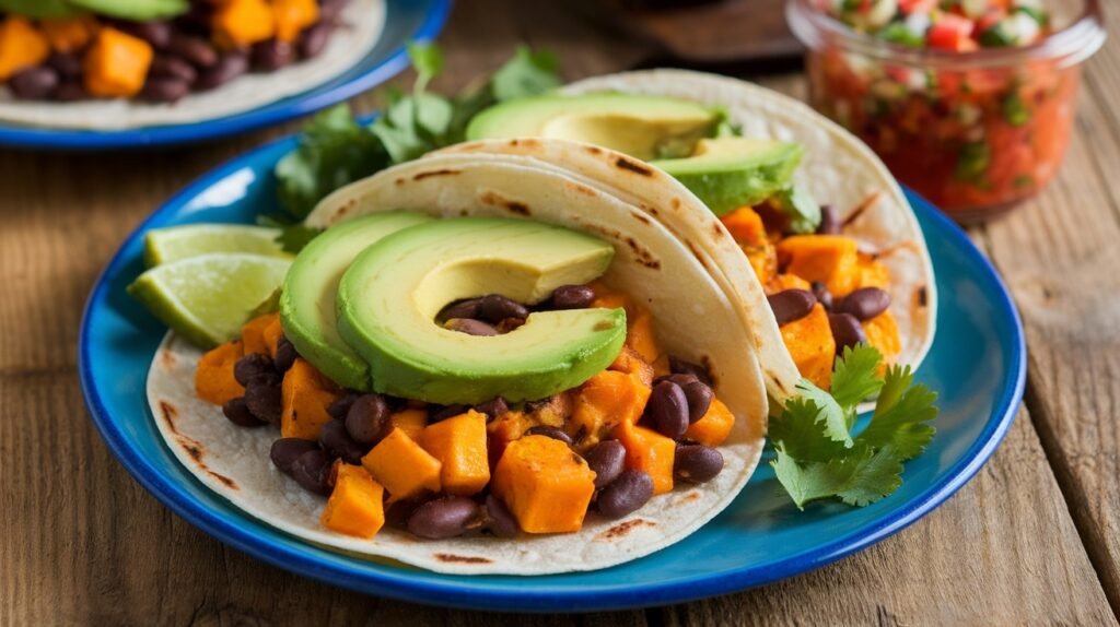 Roasted Pumpkin and Black Bean Tacos