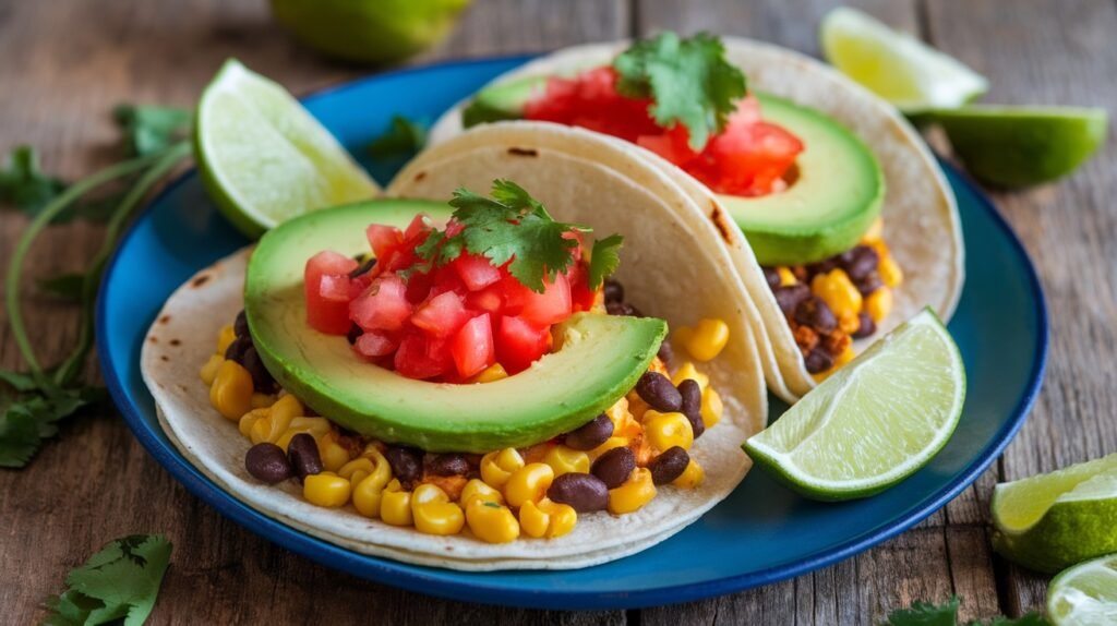 Roasted Sweet Corn and Black Bean Tacos