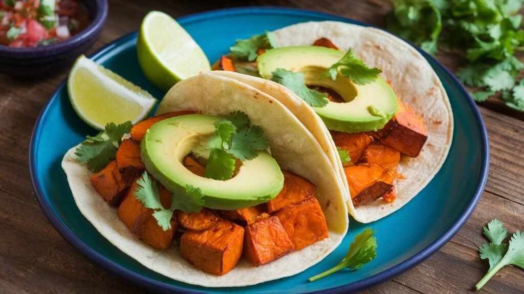 Roasted Sweet Potato Cilantro Tacos