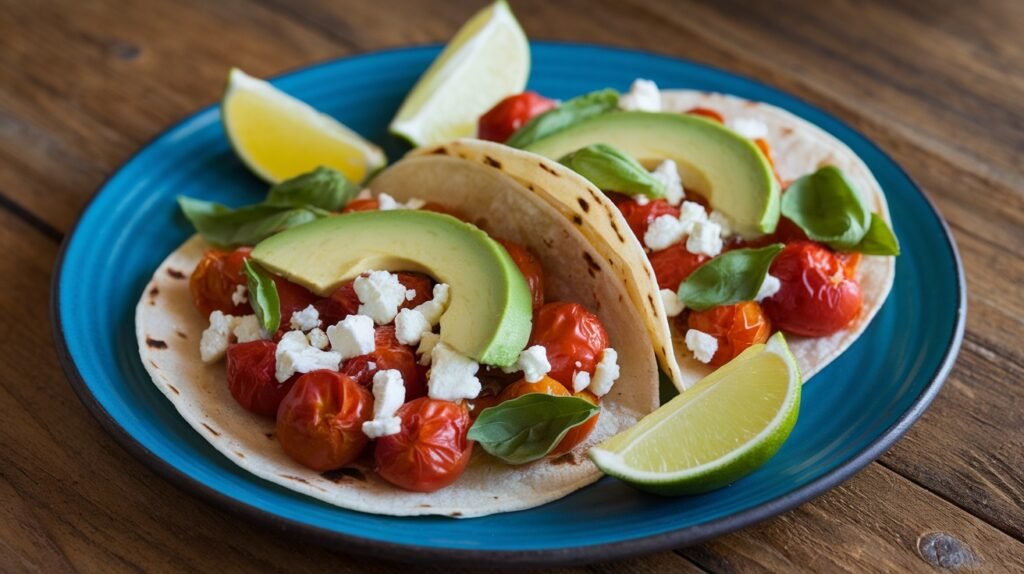 Roasted Tomato and Basil Tacos