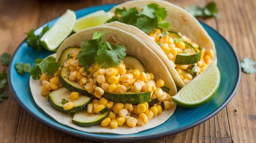 Sautéed Zucchini and Corn Tacos