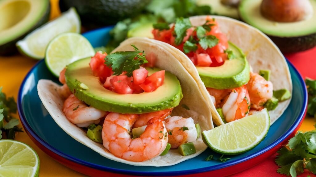 Cilantro Lime Shrimp and Avocado Tacos