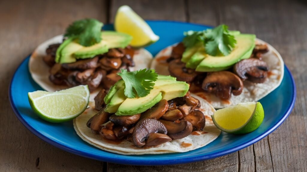 Sweet Soy Glazed Mushroom Tacos