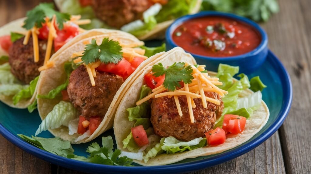 Tex-Mex Meatball Tacos