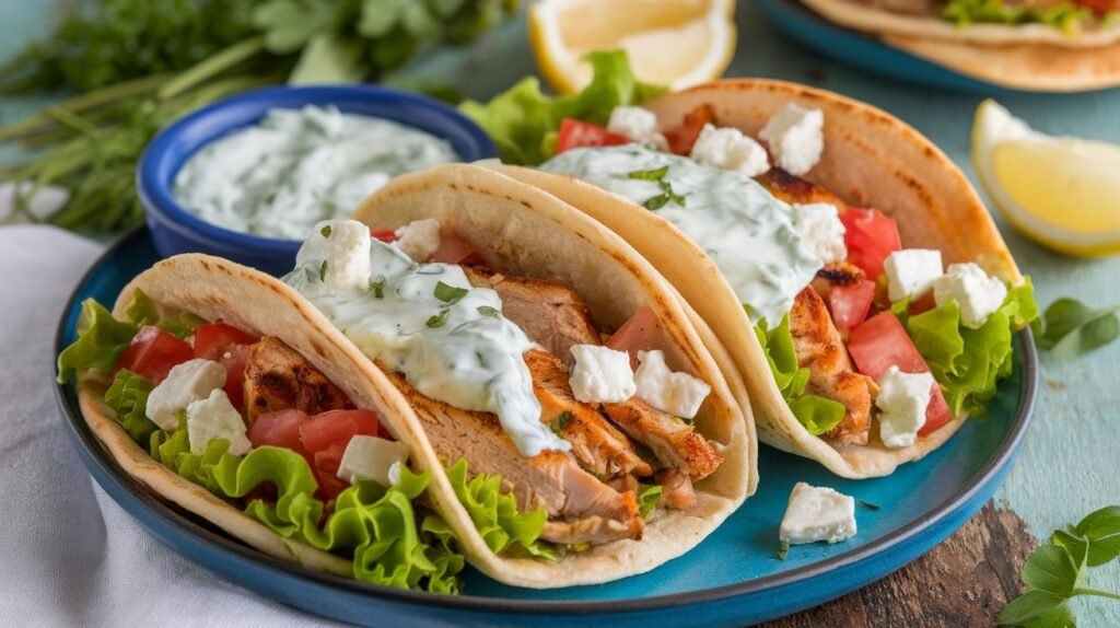 Tzatziki Chicken Pita Tacos
