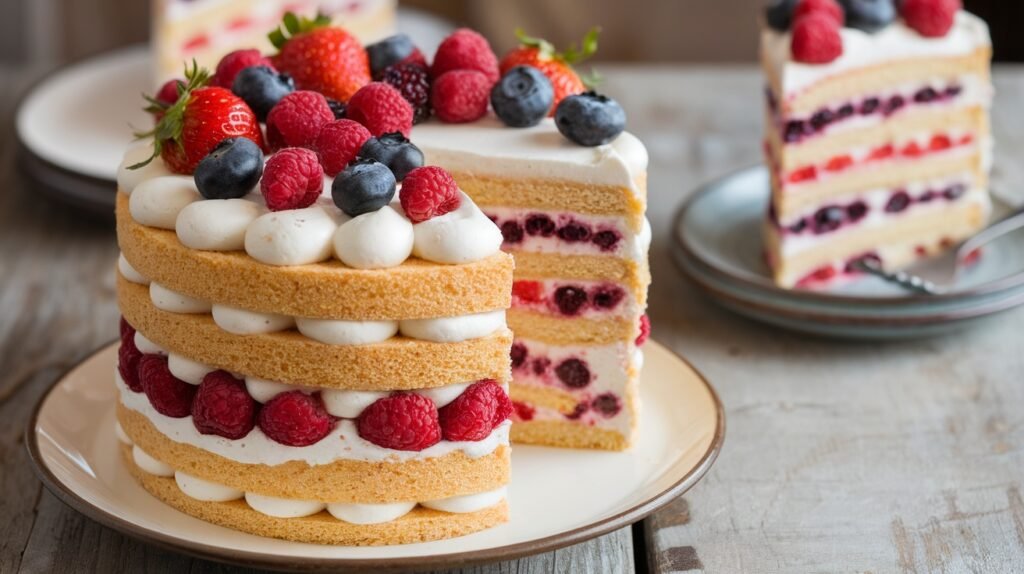 Vanilla Berry Cake