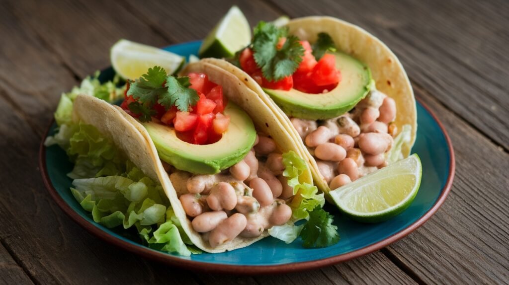 White Bean Garlic Tacos