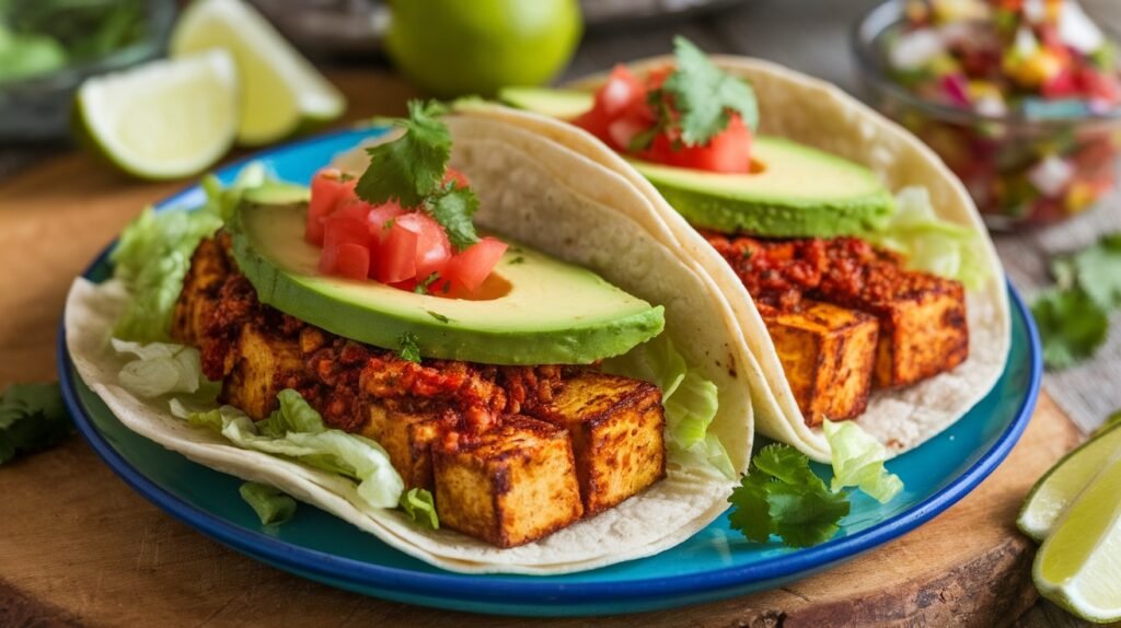 Spicy Cajun Tofu Tacos