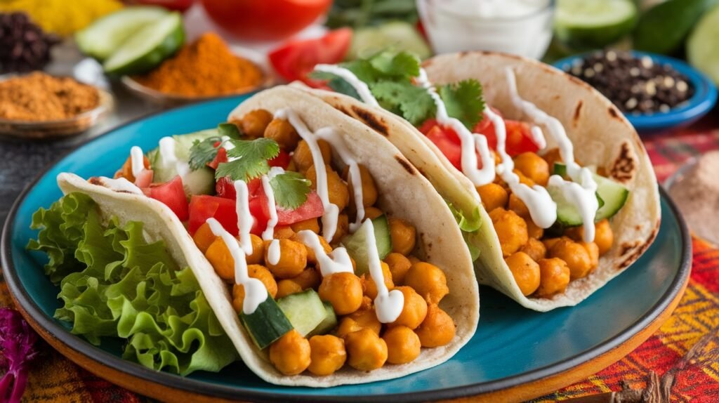 Moroccan Spiced Chickpea Tacos