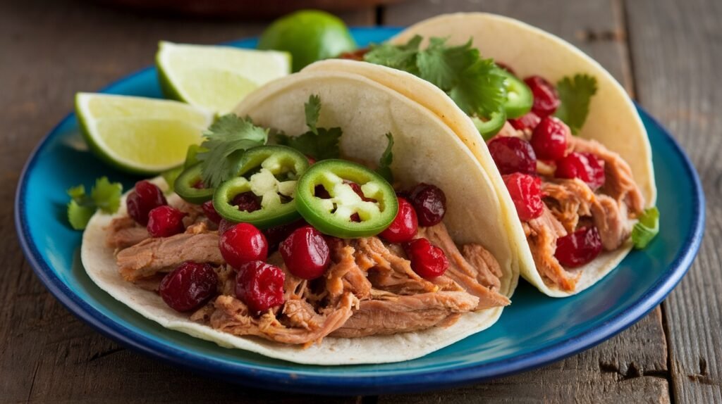 Cranberry Jalapeño Pork Tacos