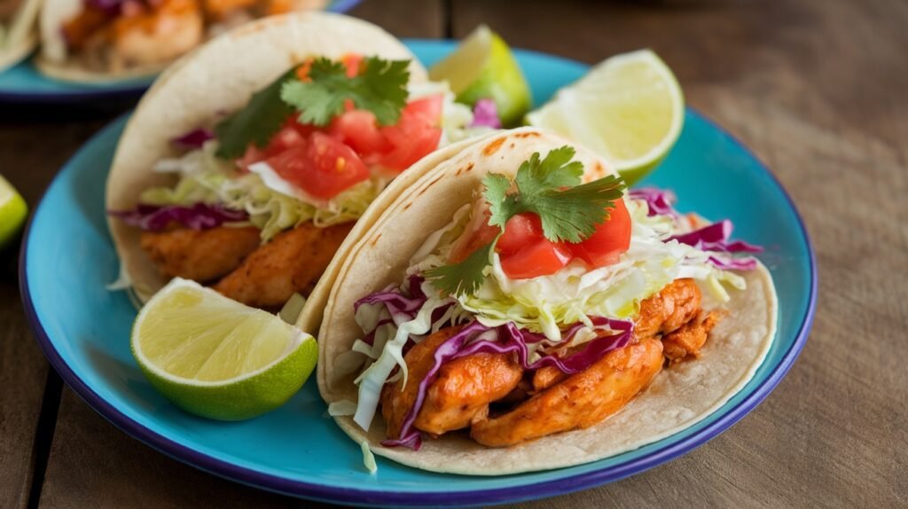 Spicy Guava Chicken Tacos