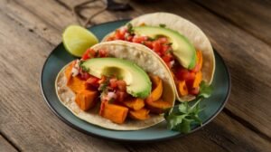 Roasted Sweet Potato Salsa Tacos