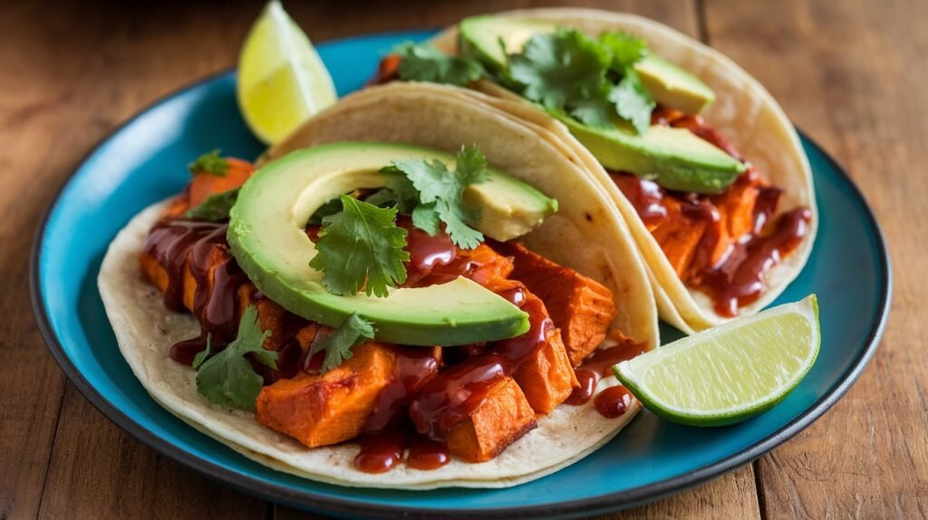 Spicy BBQ Sweet Potato Tacos