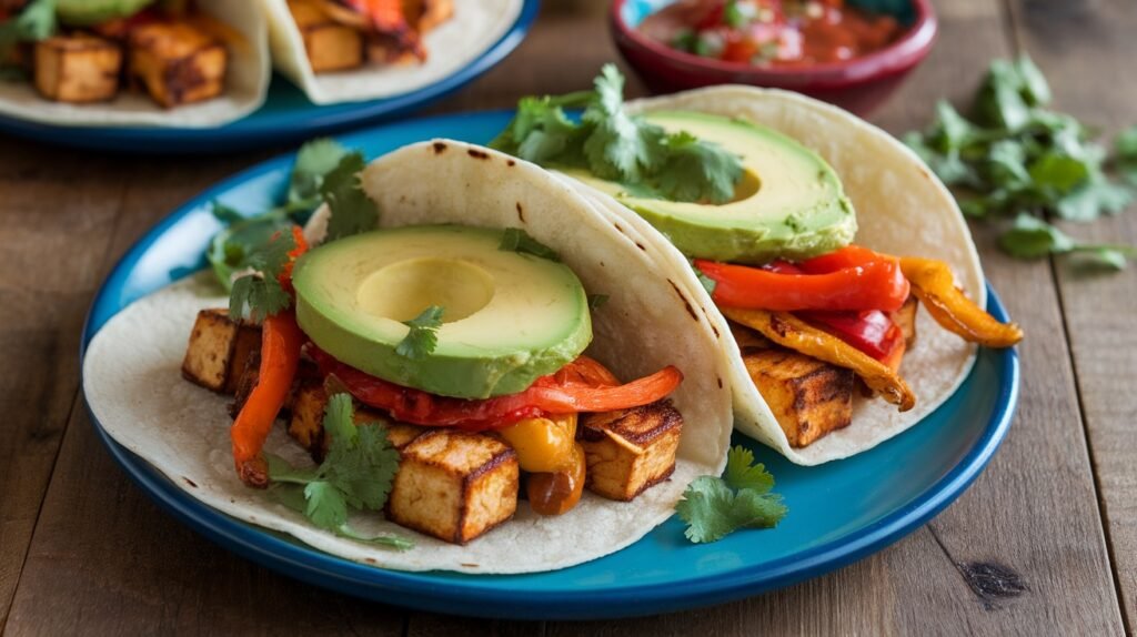 Smoky Tofu and Roasted Pepper Tacos