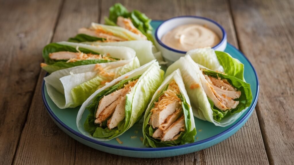 Chicken Caesar Rice Paper Wraps