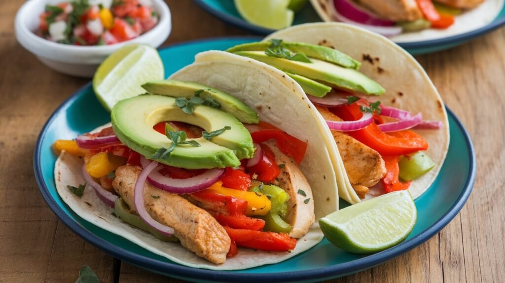 Lemon Basil Chicken and Veggie Tacos