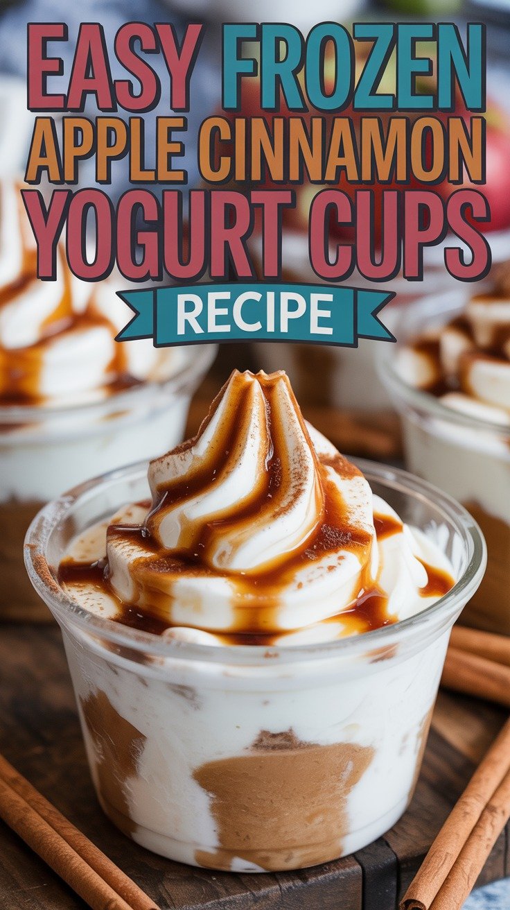 Frozen Apple Cinnamon Yogurt Cups