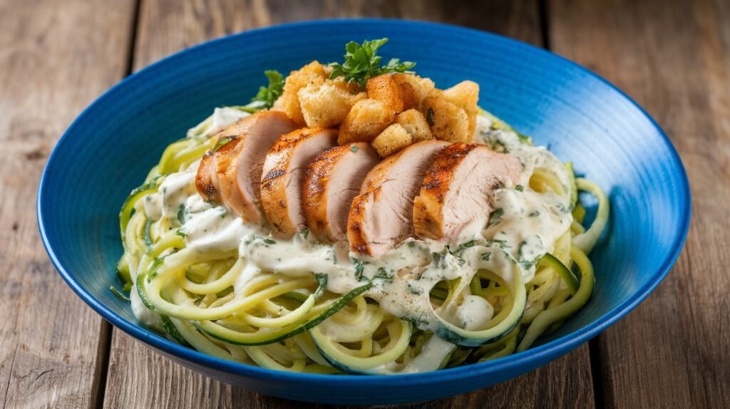 Chicken Caesar Zoodle Pasta