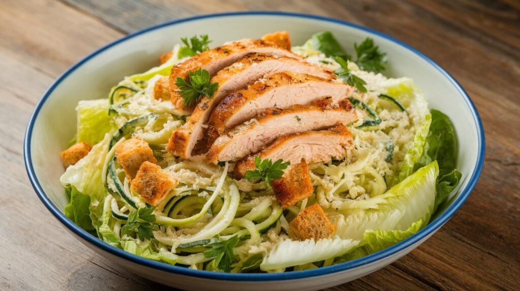 Chicken Caesar Zoodle Salad