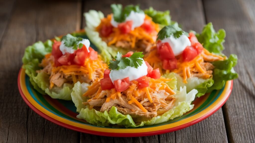 Chicken Enchilada Lettuce Cups