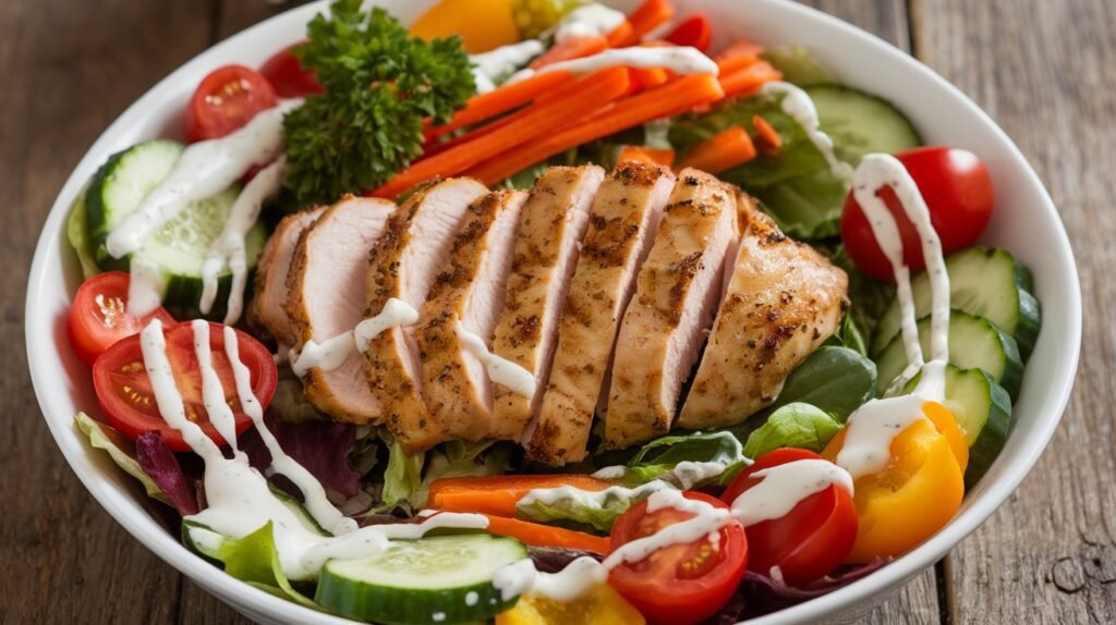 Chicken Ranch Veggie Bowls