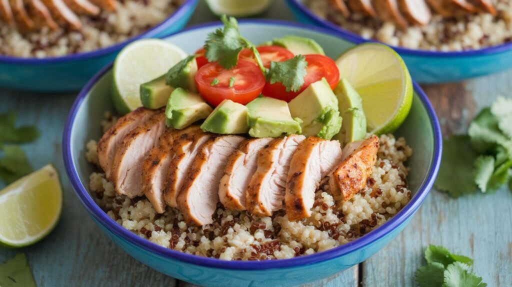 Chicken and Quinoa Taco Bowls