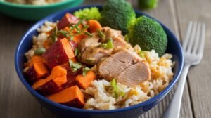 Chicken and Sweet Potato Rice Bowls