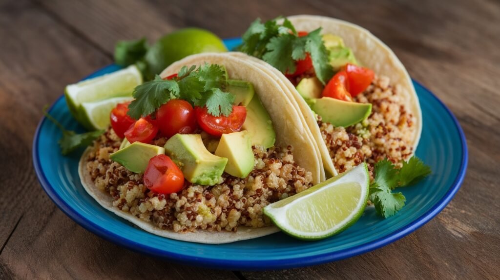 Toasted Quinoa and Avocado Tacos