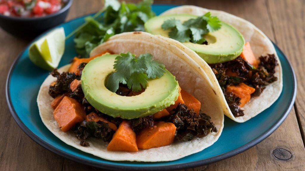 Sweet Potato and Kale Tacos