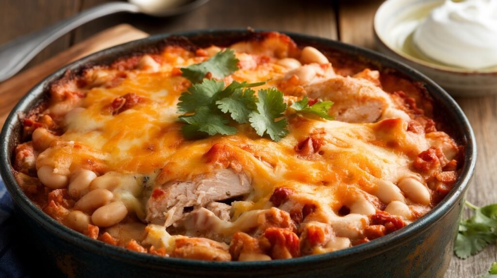 Chicken and White Bean Chili Casserole