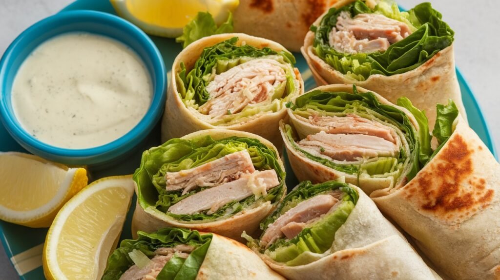 Chicken Caesar Salad Hand Rolls