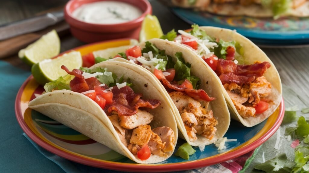 Bacon Ranch Chicken Tacos