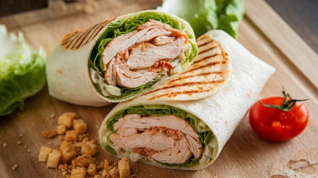Chicken Caesar Chopped Wraps