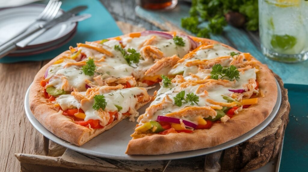 Chicken Ranch Pita Pizzas