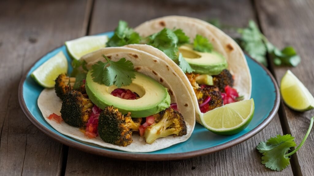 Chili Lime Broccoli Tacos