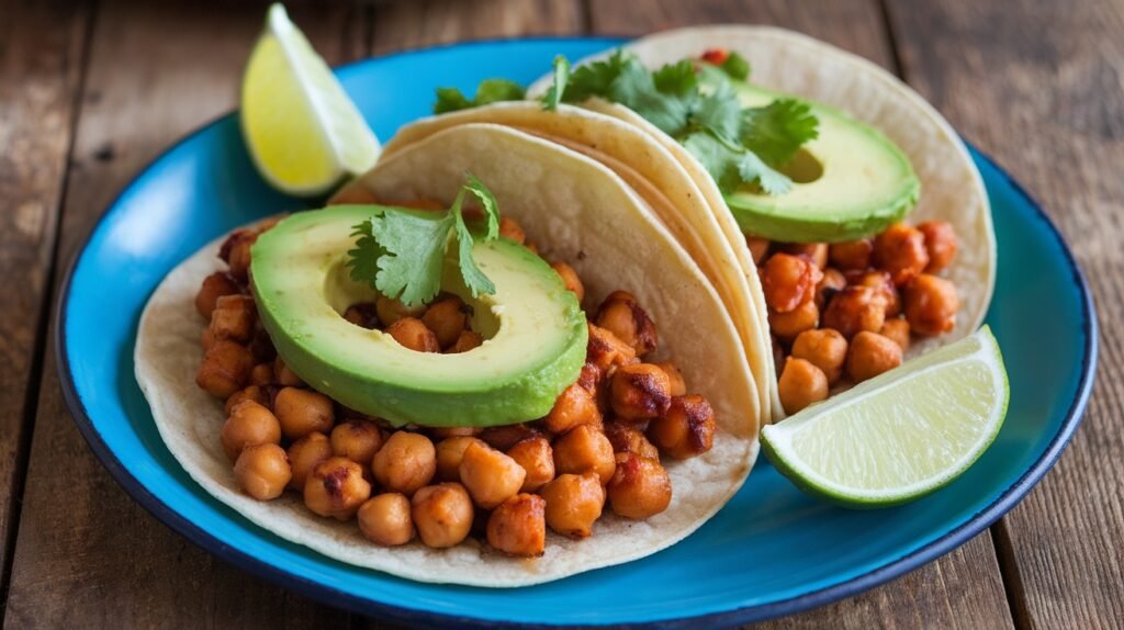 Honey BBQ Chickpea Tacos