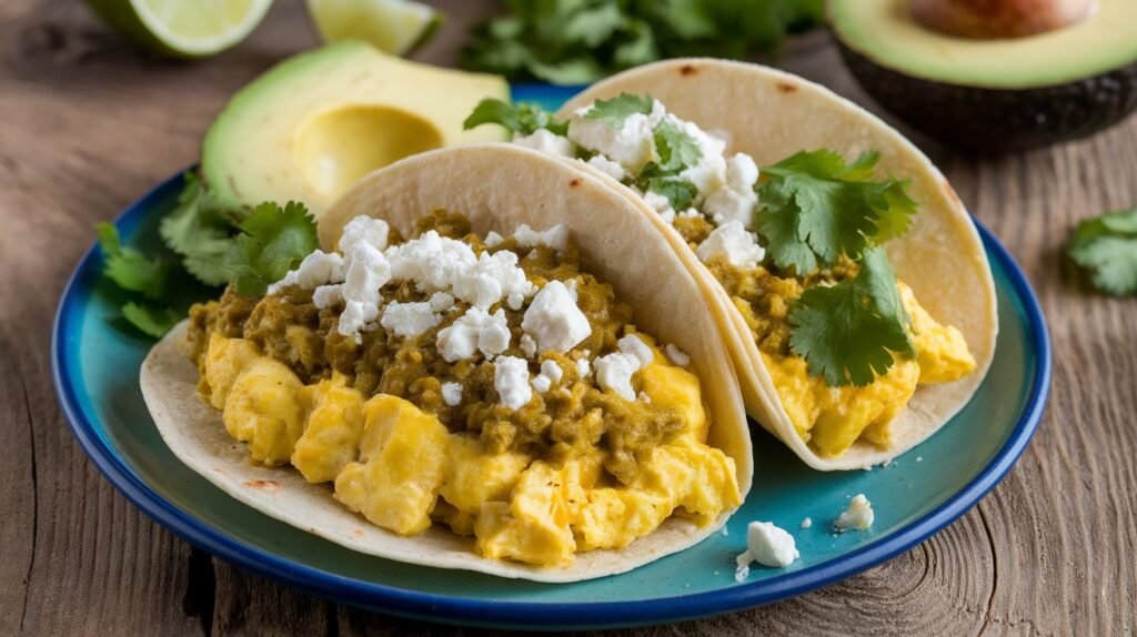 Salsa Verde Egg Tacos