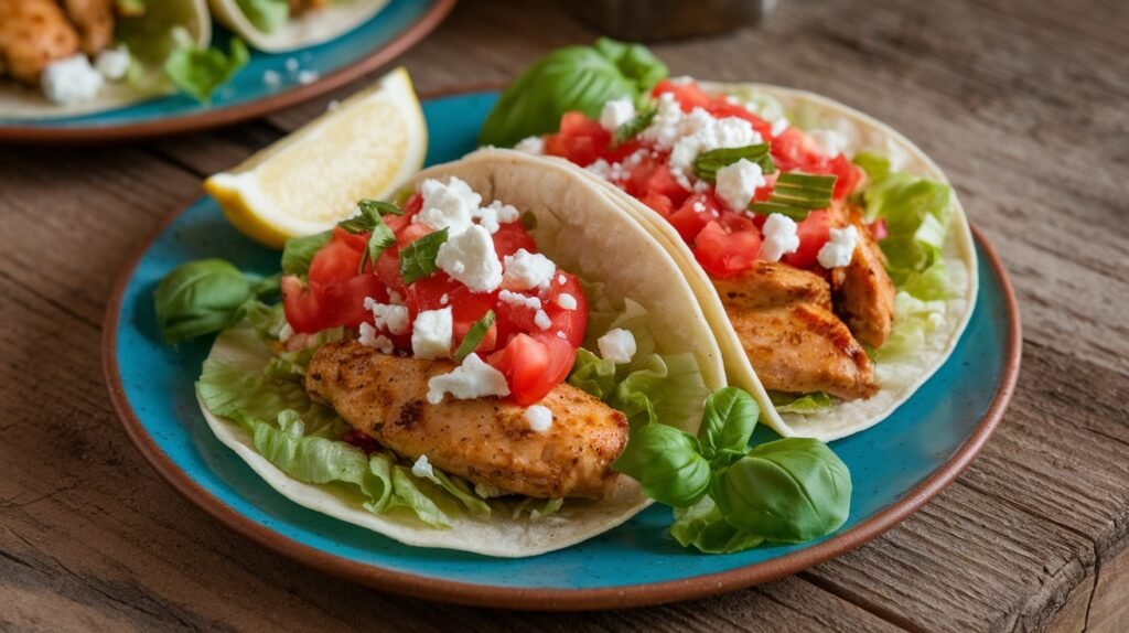 Lemon Basil Chicken Tacos