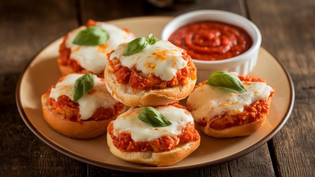 Chicken Parmesan Bagel Bites