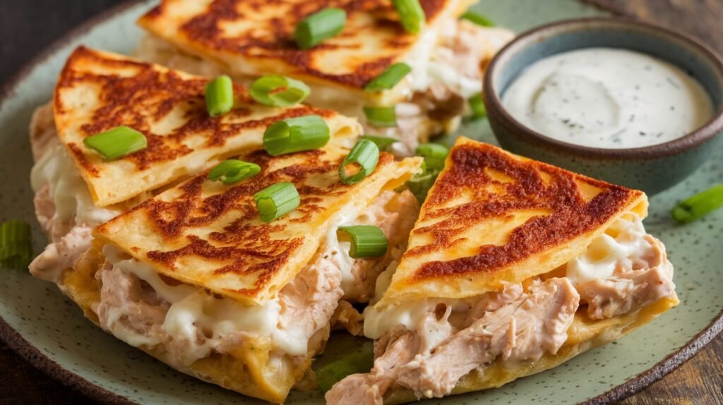 Chicken Ranch Alfredo Tortilla Melts