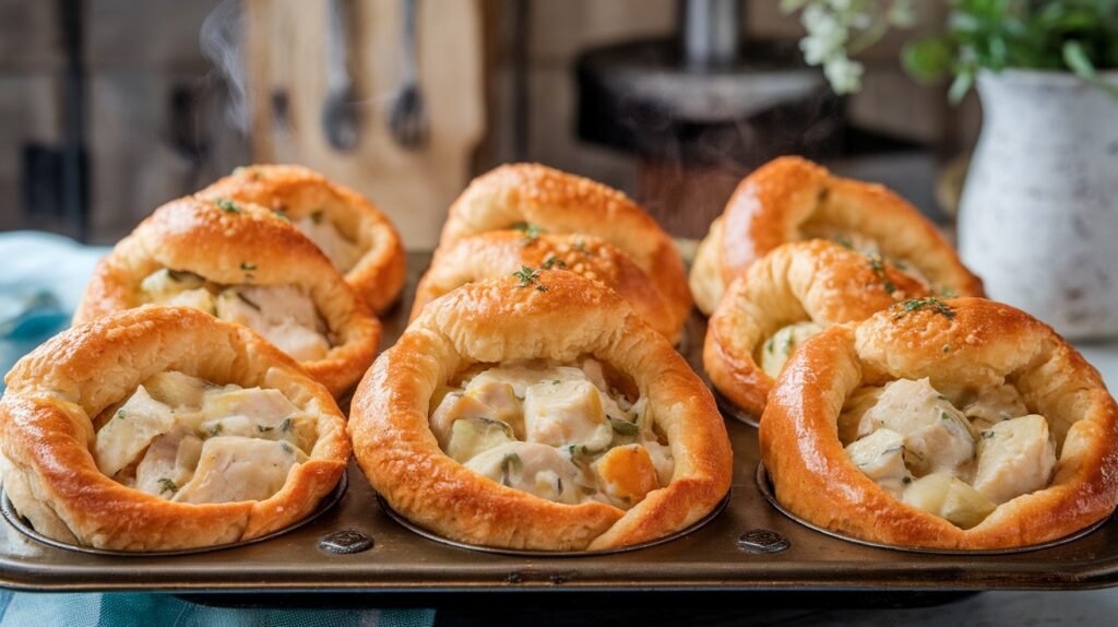 Chicken Pot Pie Crescent Muffins