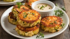 Chicken and Cheddar Zucchini Cakes