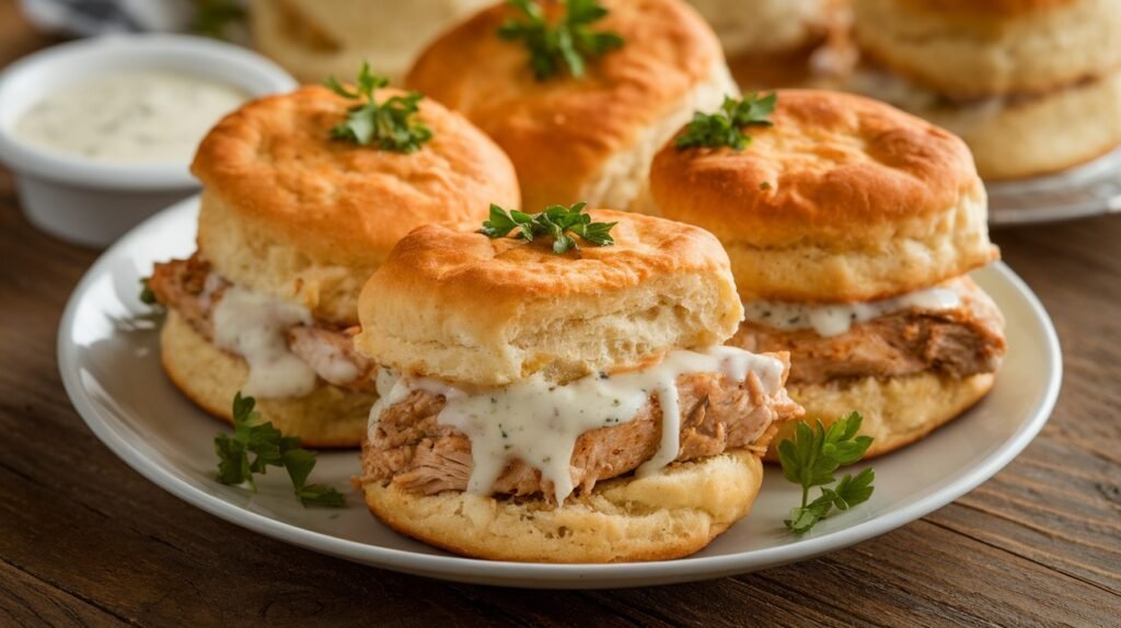Chicken and Pepper Jack Biscuit Sliders