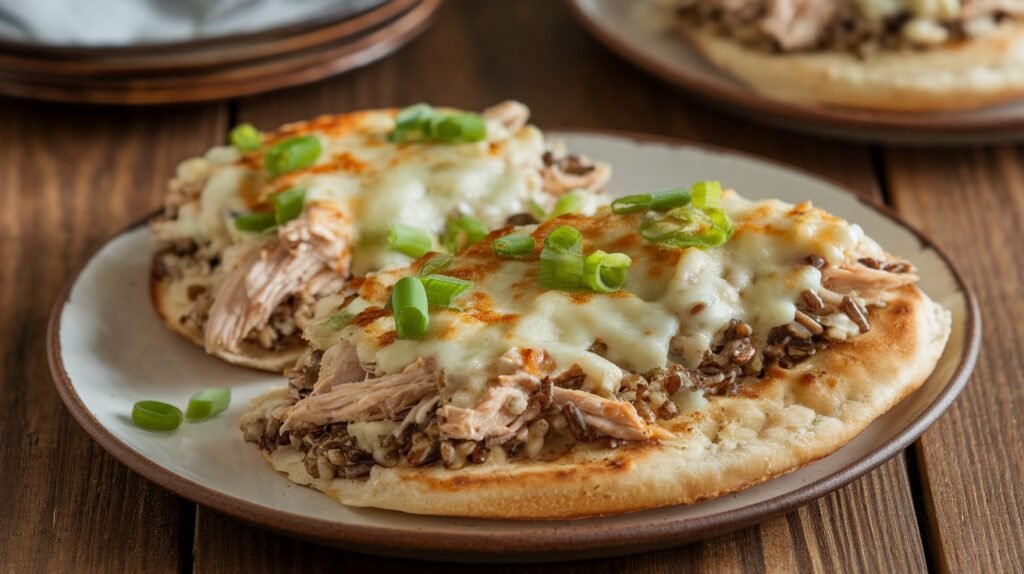 Chicken and Wild Rice Naan Melts