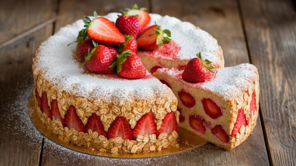 Strawberry Oat Cake